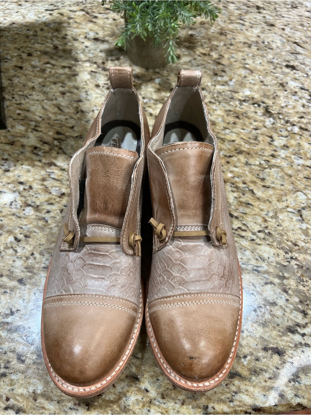 Freebird Mabel Taupe Multi Leather Western-Inspired Slip-On Oxford Loafer 10 - Picture 3 of 14